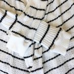 Velvet By Graham And Spencer White Striped Cardigan Photo 3