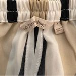 Soft Surroundings  tan and black stripe open split wide leg pants size M NWT Photo 4