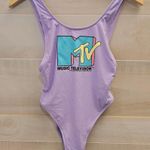 Aerie {XS} NWT MTV Birthday Scoop Cheekiest One Piece Swimsuit In Purple Wash Photo 0