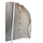 Poetry Cardigan Women’s 14 L Tan Gray Button Front Pocket Sweater Neutral Earthy Photo 4