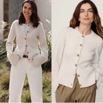 Jenni Kayne Cooper Cashmere Cardigan Warm Ivory Size Small White Photo 2