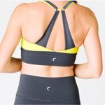 Zyia  Neon Yellow Parallel Luxe Adjustable Sport Bra Medium Photo 1