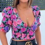 ZARA Floral Print Crop Top Photo 1