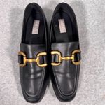 MIA Drena Women's Black Vegan Loafers Brass Tone Horsebit Size 10M Casual Photo 3