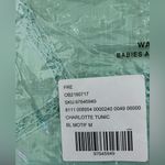 Free People NWT  charlotte tunic in bleached aqua sz medium cotton lacy  tank Photo 4