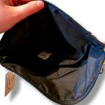 L.I.B. New York Plaid Zip Top Bag Women’s Black White Tweed Small Fringe Pull Photo 2