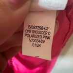 Old Navy NEW  One Shoulder‎ Swimsuit Polarized Pink Ribbed One Piece Womens Large Photo 6