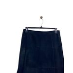 CAbi  Y2K Genuine Suede Leather Maxi Skirt Black Size L Minimalist Coastal Boho Photo 4