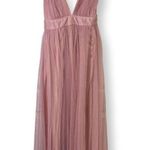 Windsor Elisabeth Pleated Tulle Long Flowy Maxi Dresss in Mauve Size Small Photo 1
