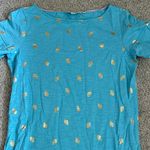 Boden Darcy Lemon Print Jersey Tee Shirt Dress Blue Size 8P Photo 4