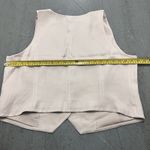 EXPRESS  Women's XL Tan Sleeveless Linen Blend Vest CorpCore Career Office Style Photo 6