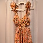 ASTR The Label Coral Floral Fritillaria Maxi Dress SZ Small Boho Wedding Guest Photo 4