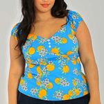 Hell Bunny  Valencia Oranges Pinup Top 4XL / UK 22 Photo 0