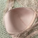 Victoria's Secret NEW Victoria’s Secret Lacy Bralette Nude White Long Line Padded Size Small NWOT Photo 6