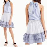 J.Crew Cocktail Hours Ruffle Striped Tiered Skirt Blue & White 4 NWT Photo 12
