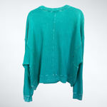 easel  Flower Patch Terry Knit in Atlantis Green Size S Photo 2