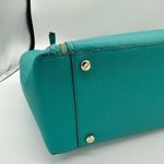 Henri Bendel A-Lister Satchel with Shoulder Strap in Turquoise Pebbled Leather Photo 11