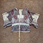 Reba  Top Attached Poncho Large Western Boho Rhinestone Stretchy Made in USA Photo 6