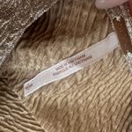 Free People size small Shimmering gold Bodycon Mini Dress Short Sleeve Photo 4