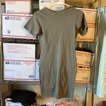 Pretty Little Thing  Olive Green Bodycon Short Sleeve Dress Women Size 6 Petite Photo 1