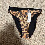 PilyQ NWT Pily Q High Rise High Leg Leopard Cheetah Swim Bikini Bottom- Size Large Photo 4