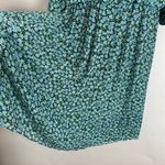 Vintage Blouson Dress Blue Roses Floral Pleated Skirt Women Plus Size Retro 90s Photo 12