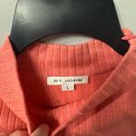 St. John  Rib Knit Crewneck Shell-Vintage- perfect condition! Large-coral/orange Photo 3