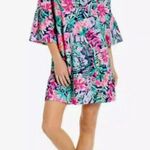 Lilly Pulitzer Teigen Slathouse Soiree Dress XS Purple Elephant Pima Excellent Photo 4