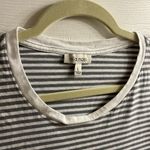 Ella Moss  gray striped tee L Photo 1