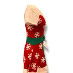 'Tis the Season Nordic Faux Fur Ugly Christmas Sweater Dress Medium Stretchy Photo 1