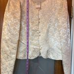 Gunne Sax  by Jessica McClintock Vtg Scott McClintock Button Ivory Satin Jacket Photo 8