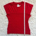 Anthropologie Maeve Top Smocked Muscle Short Sleeve Cotton Red Sz S NWT New Photo 10