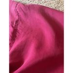 Oleg Cassini 100% Silk Red Blouse Button Front Long Sleeve Top Size M Photo 7