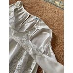 Solitaire SWIM White Cold Shoulder Tunic Cover-Up Lace Inserts Size M Photo 2