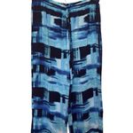Natori Blue Abstract Lounge Swimwear Medium Pants Drawstring Cotton Photo 0