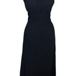 The Kooples Denby Maxi Crepe Dress Black Fit And Flare Smocked Womens Size 0 Photo 0