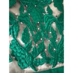 Sherri Hill Emerald green beaded flower, sweetheart, homecoming dress medium Photo 3