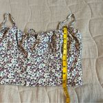 Aritzia Sunday Best Floral Print Women's Milkmaid Crop Top Purple Size M Photo 4