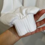 Aerie  White Button Neck Pullover Sweatshirt Casual Lounge Cozy Top Sz XL Photo 4