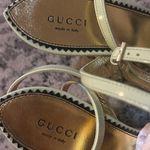 Gucci 95mm Regent Leather Wedge Sandal size 38.5 Photo 9