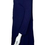 Blu Pepper Women's Navy Blue Ribbed Knit Long Sleeve Babydoll Dress sz L Photo 2