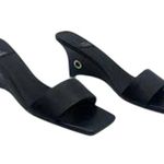 Jeffrey Campbell Anthropologie Black Mule Sandal w Grommets Size 7.5 Slide Shoe Photo 0