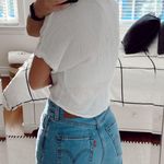 Bella Dahl White Waffle Button Shirt Photo 4