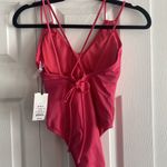 Shade & Shore Shade &‎ Shore Women's Pink One Piece High Leg Cheeky XS NEW Swimsuit Vacation Photo 2