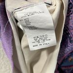 ETRO Vintage Purple Paisley Silk Knit Short Sleeve Shirt, Size 44 (M/8) Photo 7