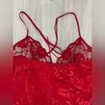 Intimate Attitudes Women’s Vintage Red Lace Slip Dress Adjustable Straps Size 1X Photo 6