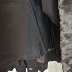 April Cornell Black Pleated Chiffon Lined Satin Trim Maxi Skirt A Photo 3