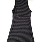 Athleta Santorini High Neck Tank Striped Sleeveless Dress XS Black Knee Length Photo 2
