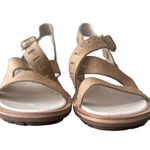 Merrell Sirah Lattice Wedge Sandal Prairie Brown Leather Walking Shoes Size 9 Photo 1