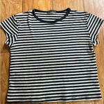Brandy Melville striped blue and white baby tee Photo 0